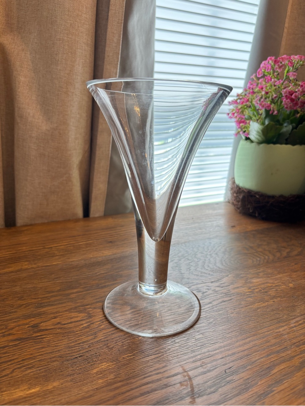 Pottery Barn Fluted Glass Vase